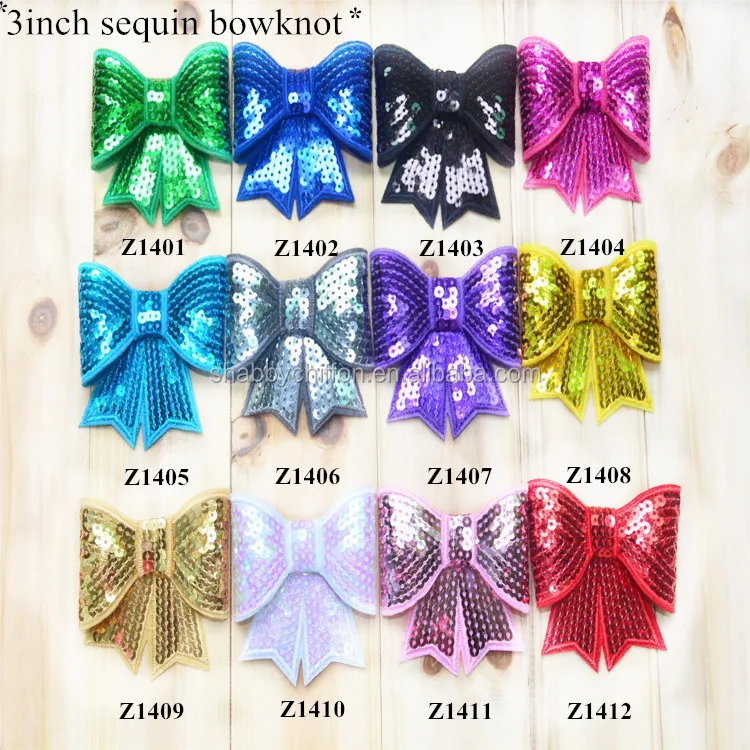 Лидер продаж, бант для волос с крупными персонажами из блесток, 3 дюйма, с зажимами, аппликации для «сделай сам», повязка на голову для волос, бант для волос для девушек