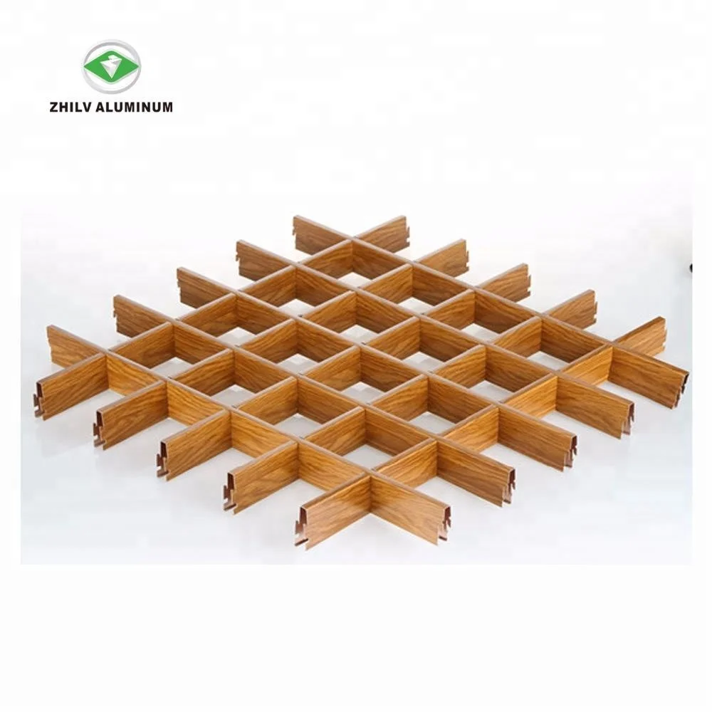 
Popular Rust-Proof Wood Lay In Grid Ceiling For Mall 