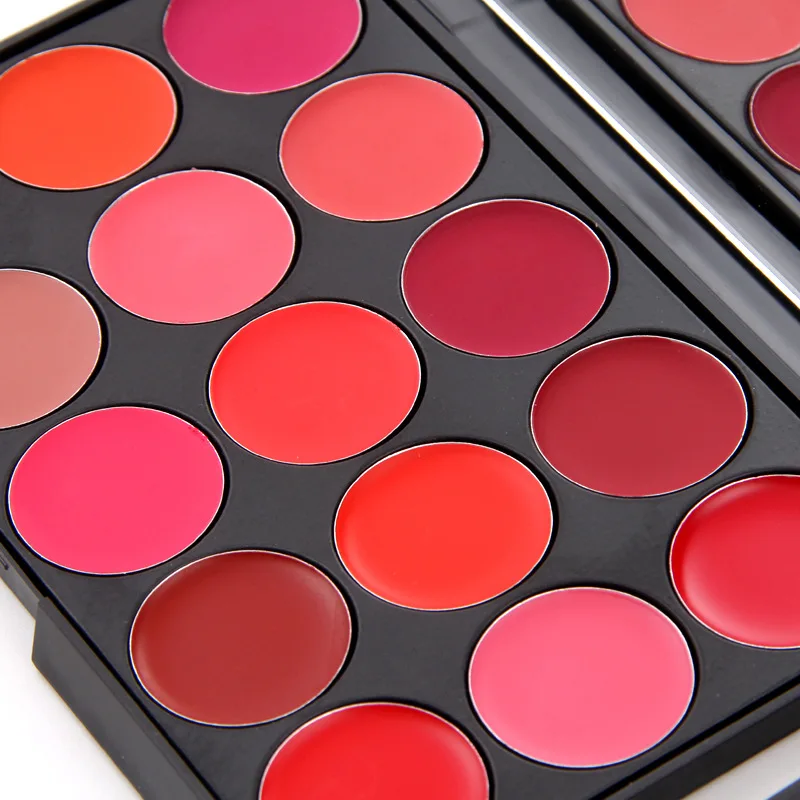 Private Label Newest Wholesale Cruelty Free Matte Waterproof 15 Color Lipstick Palette
