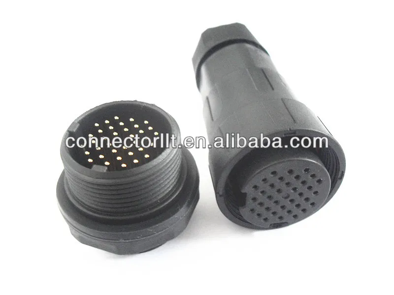 Male Female Panel Mount 30 32 34 36 pin Waterproof Connector China Factory
