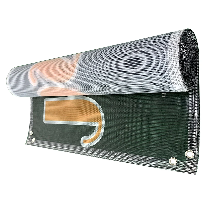 Advertising Stretch Printed Free Design Building Wrap Banner Mesh Fence Banner