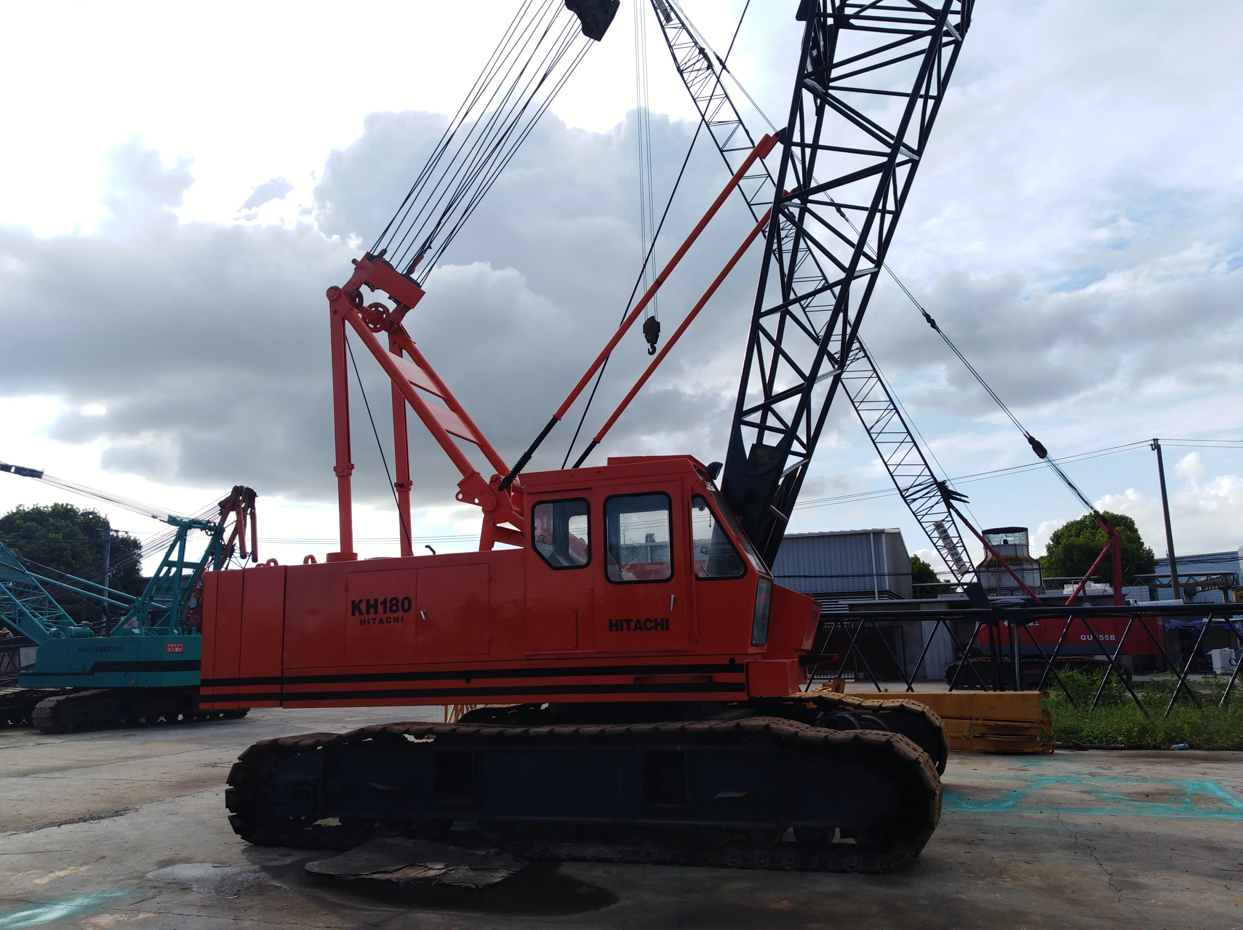 Лучшая цена, б/у гусеничный кран HITACHI KH180-2 50 тонн, распродажа