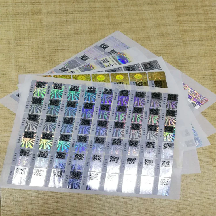 Custom Anti Counterfeiting 3D Anti Counterfeiting Hologram Holographic QR Code Sticker Label
