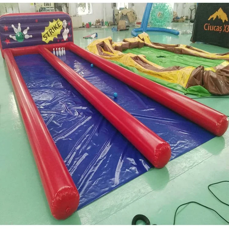 Funny Inflatable Human Bowling Ball Race Track Body Bowling Ball Alley Game for Sale
