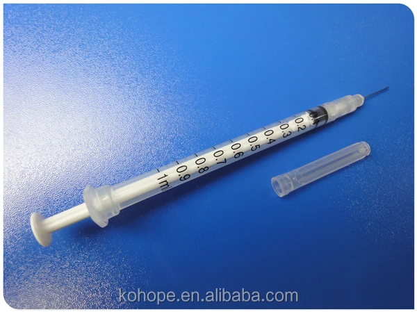 0.3ml 0.5ml 1ml disposable insulin syringe