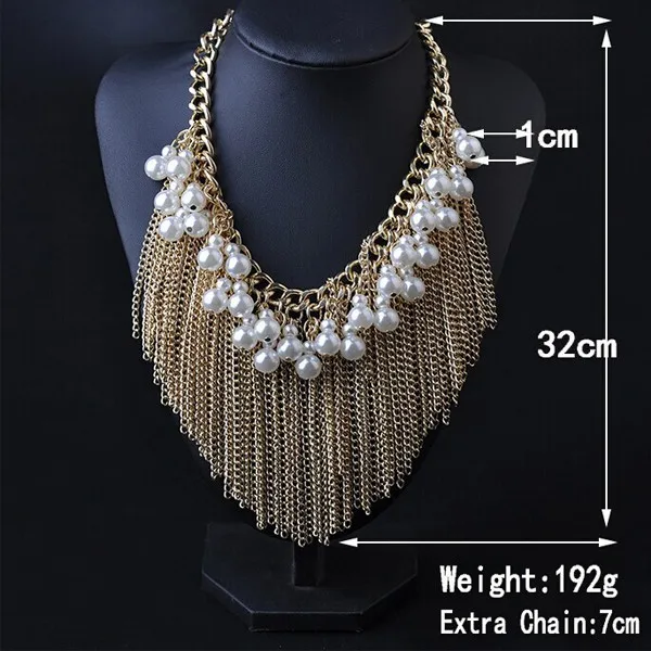 
2019 hot selling Heavy Indian Bridal Necklace Sets Gold Chain tassel necklace 