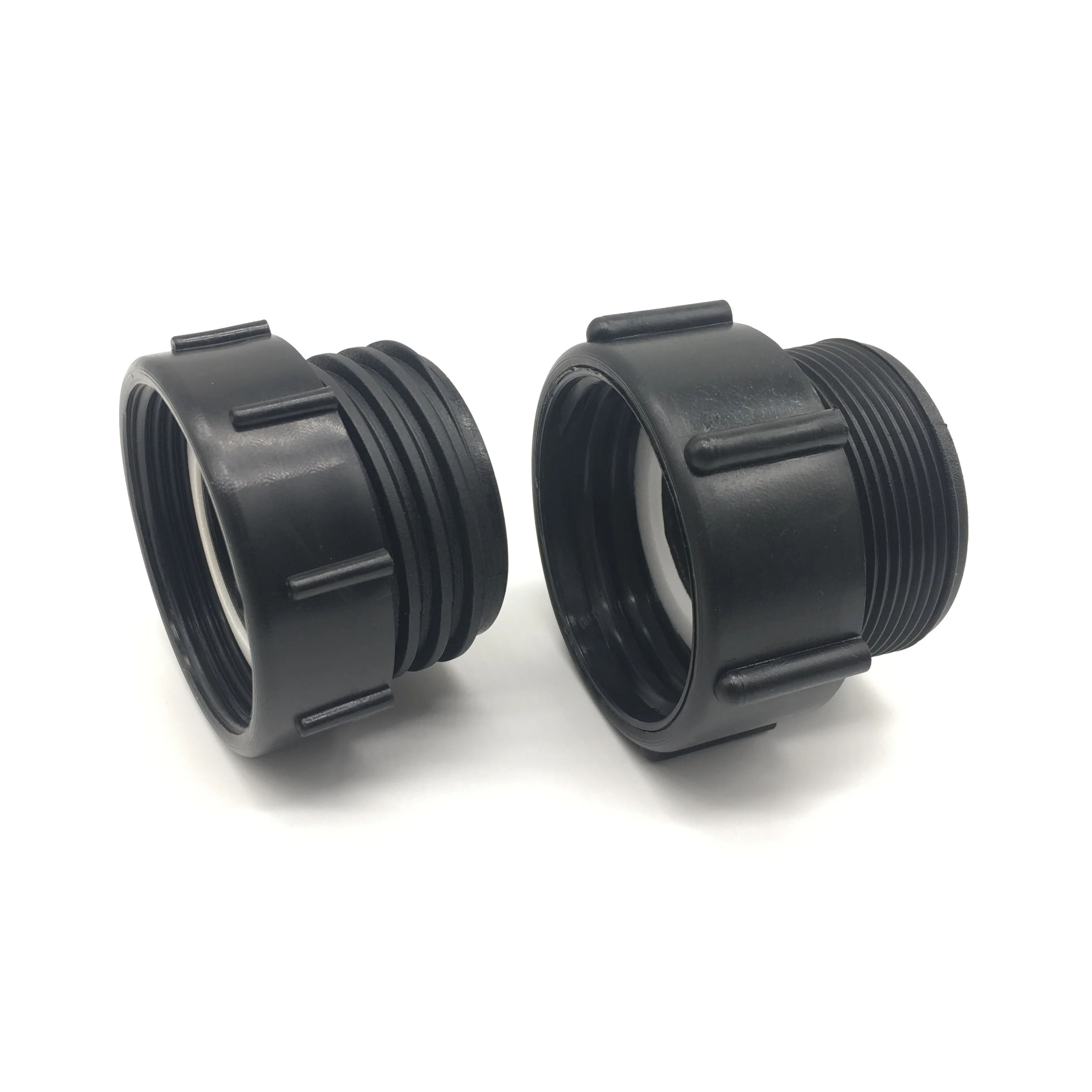 IBC Valve Adapter Outlet 2 Inches Thread S60*6 Coupling Female or Male or Hose Black Injection to BSP or BSP to S60*6 Fumaoxin