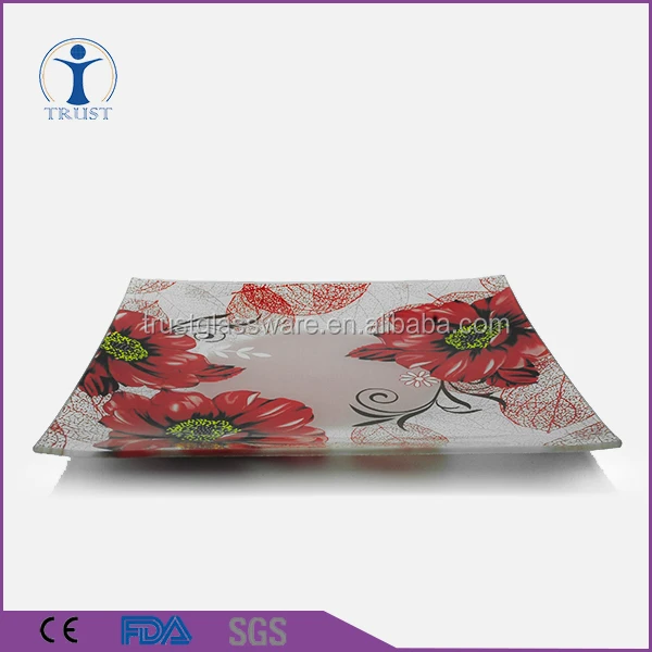 Оптовая продажа украшения образец пластина устанавливает дешевые цены прозрачного стекла квадратной плиты