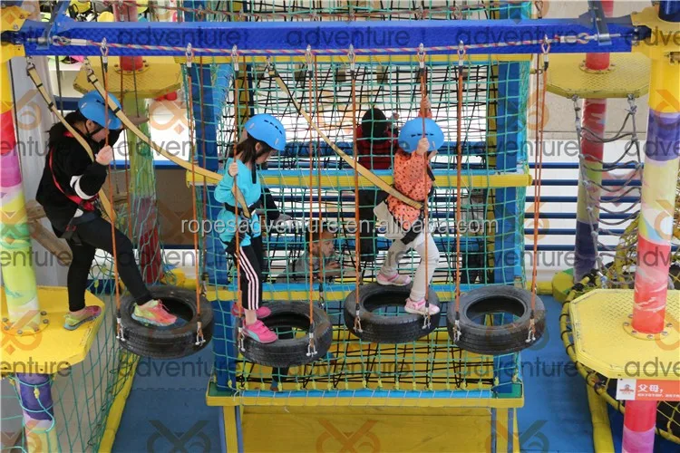Hot Sale Kids Indoor playground Attraction Park Equipment Adventure Ropes Course,Ropes Adventure,Obstacle Course