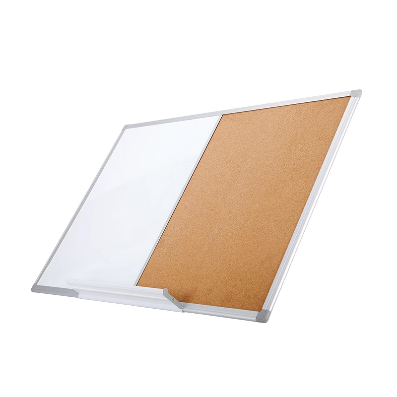 
40*60cm Magnetic White Dry Erase Message Cork Board In Aluminum Frame 