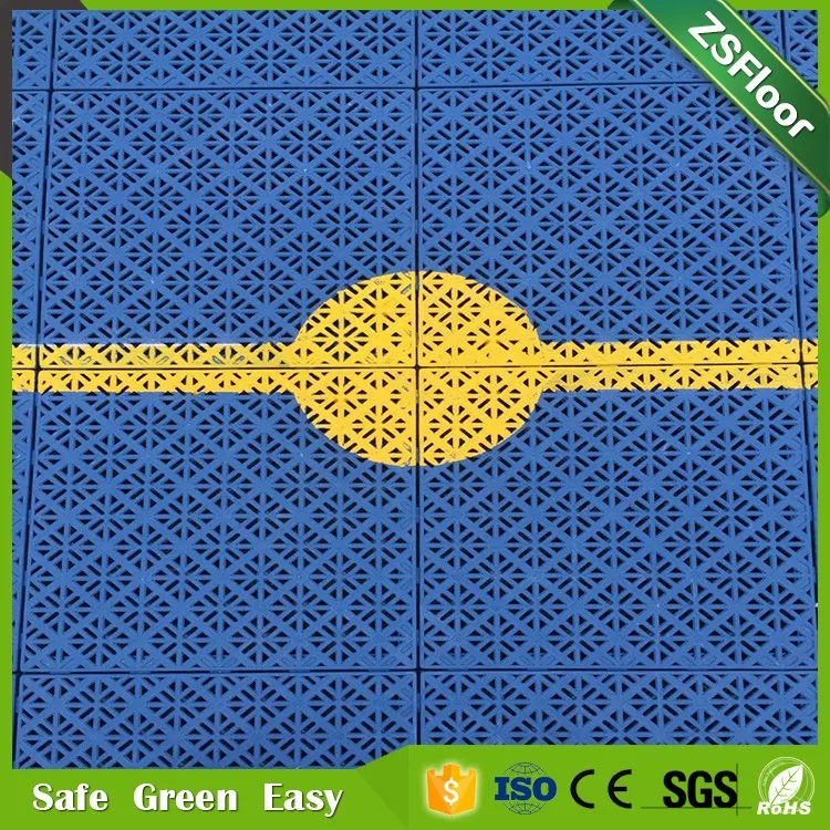 interlocking composite deck tiles futsal court plastic flooring