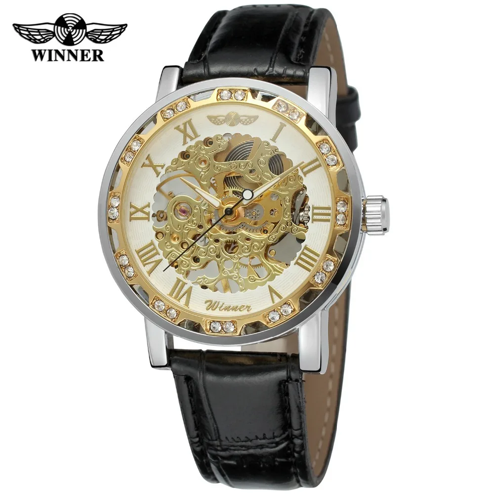 
Newest Diamond Dial Men Design Winner Mechanical Watches 