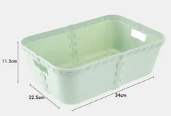 Wokahome Stackable Storage Table Plastic Home Organizer Storage Bins Box for Home Kitchen Office S M L