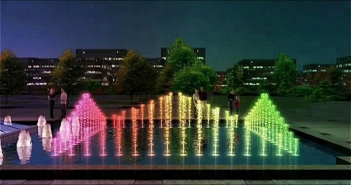 Portable music dancing water fountain with led light