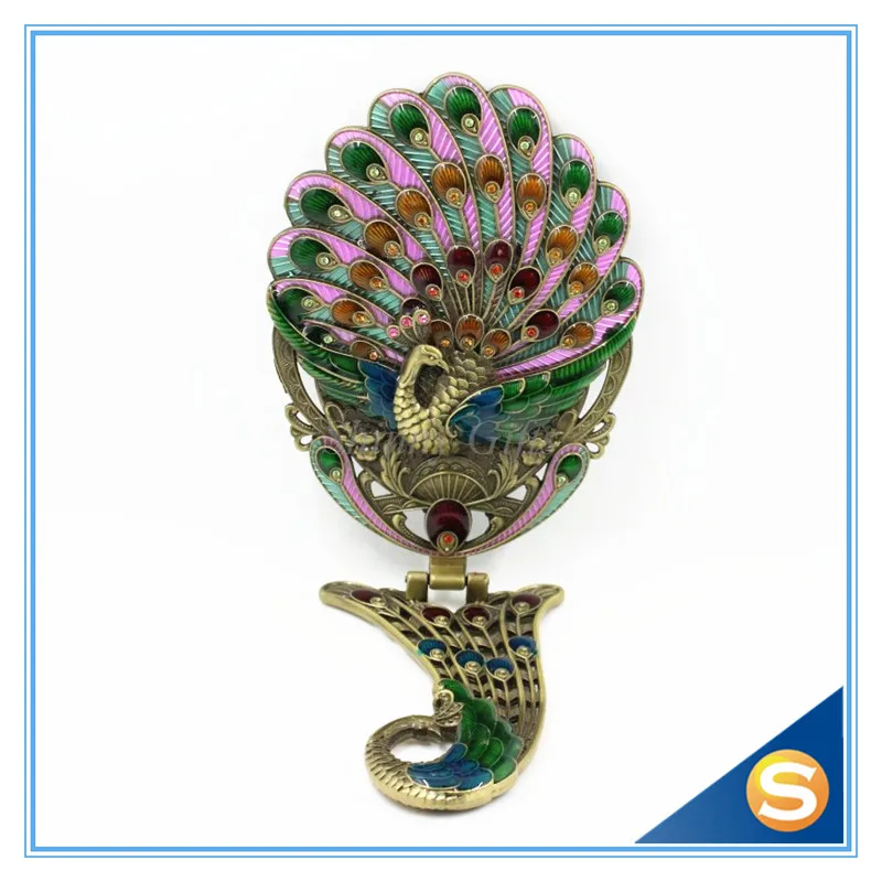 Peacock design princess hand mirror desktop mirror