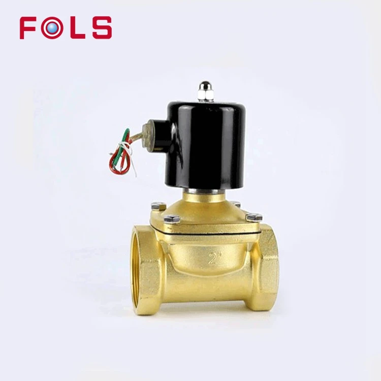 DN50 2 inch 2W-500-50 Normally Closed direct acting brass electric control Solenoid ball Valve
