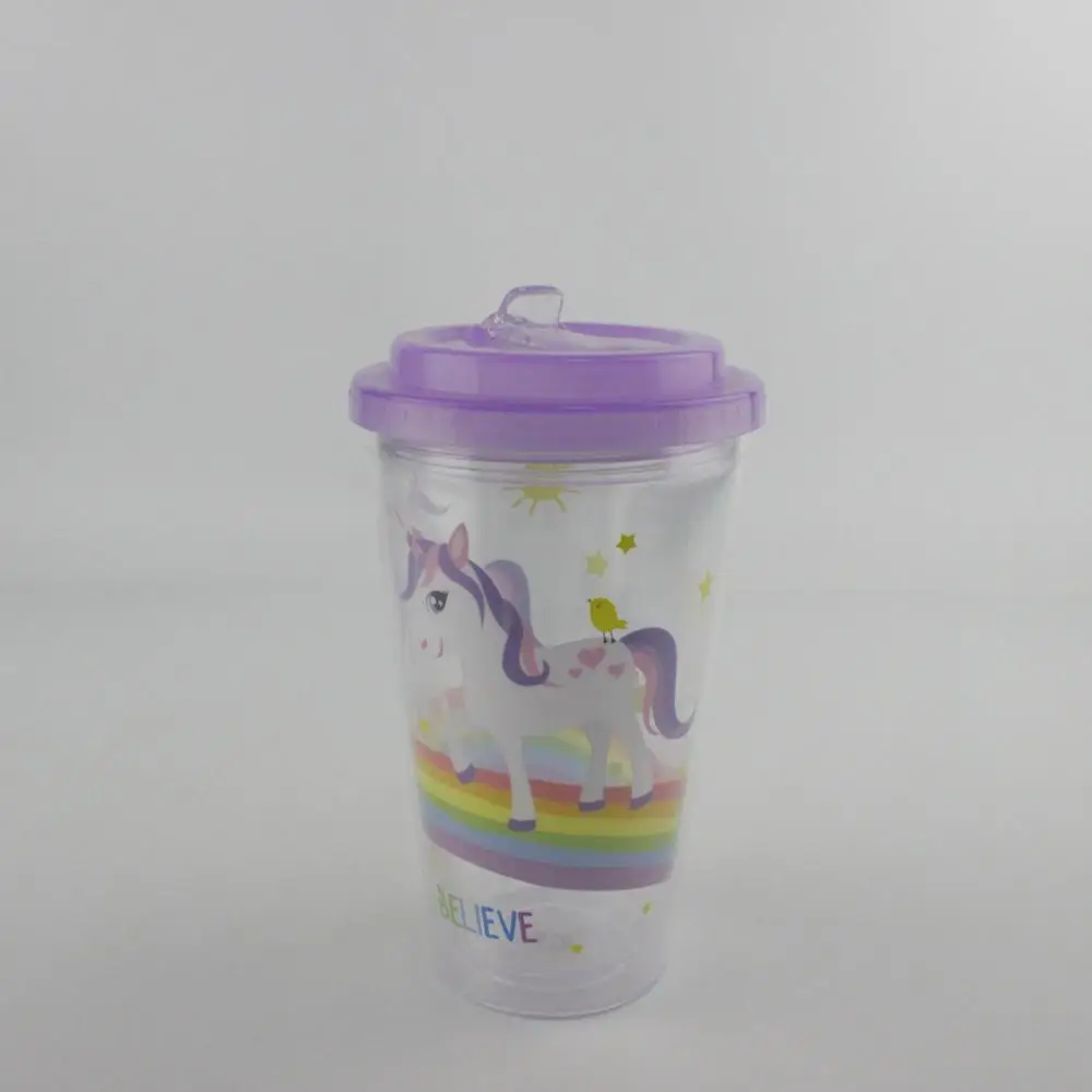 Kids Drinking Cup Tumbler With Lid and Straw Beatrix Potter Peter Rabbit Acrylic Break Resistant