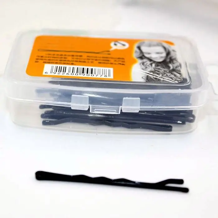 
Black Metal Hair Grips Bobby Pins With Box Fashional U Shaped Hair Pin 