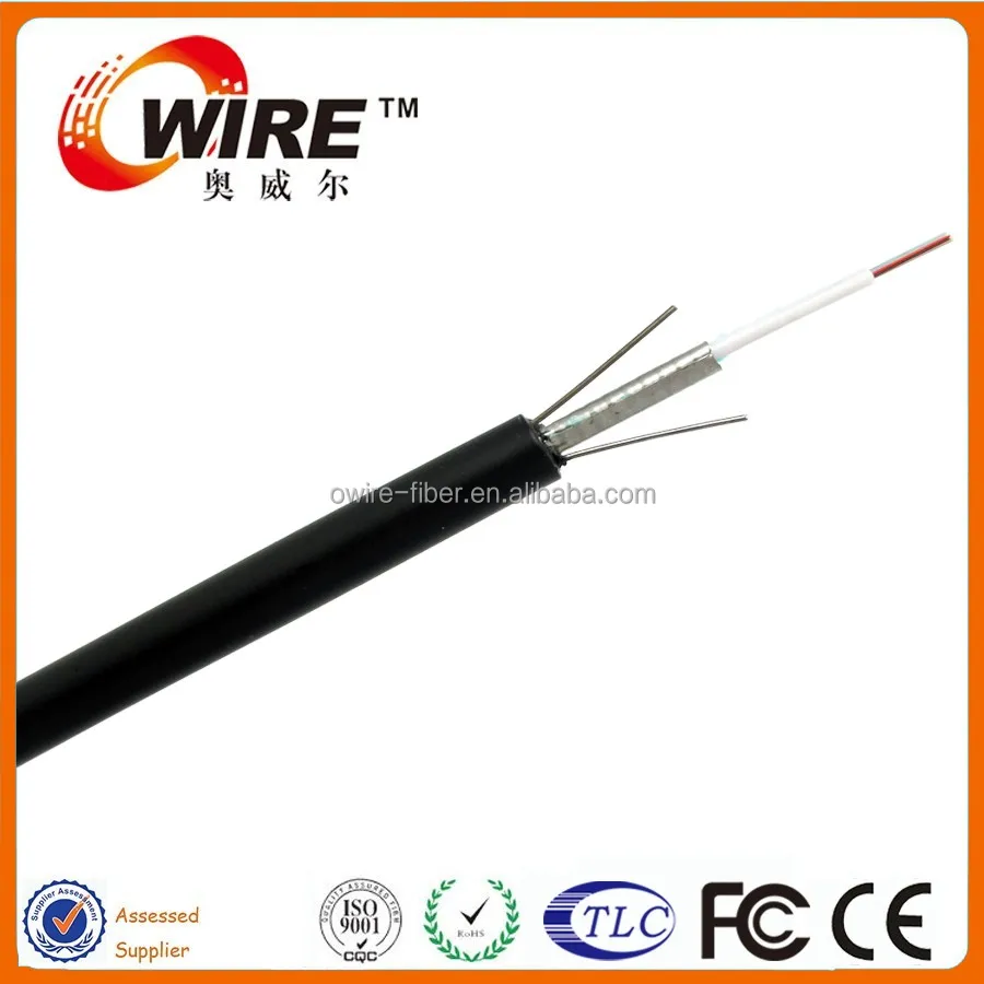 FTTX Воздуховодов, Воздушных Подводная Лодка 12 Core Бронированный Одномодовый Волоконно-Оптический Кабель