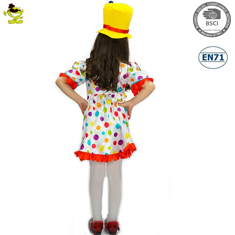 Kids clown Dress Up Party Cosplay Clown Costume Kids Funny Cute Clown Dress For Girls