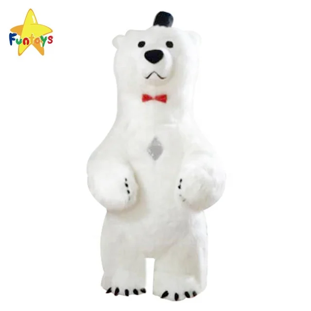 Funtoys CE Customized Inflatable Polar Bear Mascot Costume For Adult