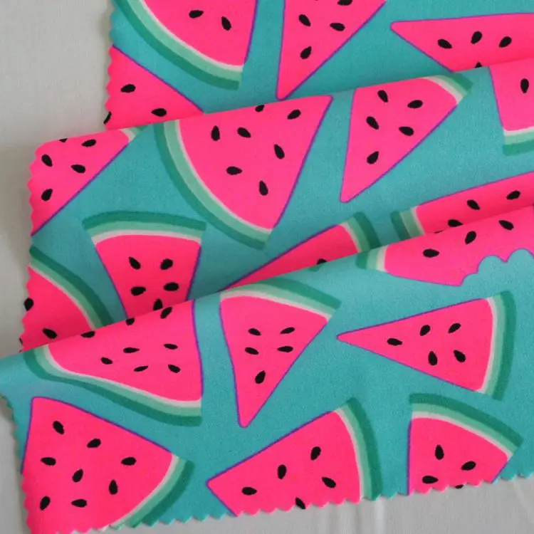 jdttex 4 way stretch watermelon digital print polyamide lycra fabric