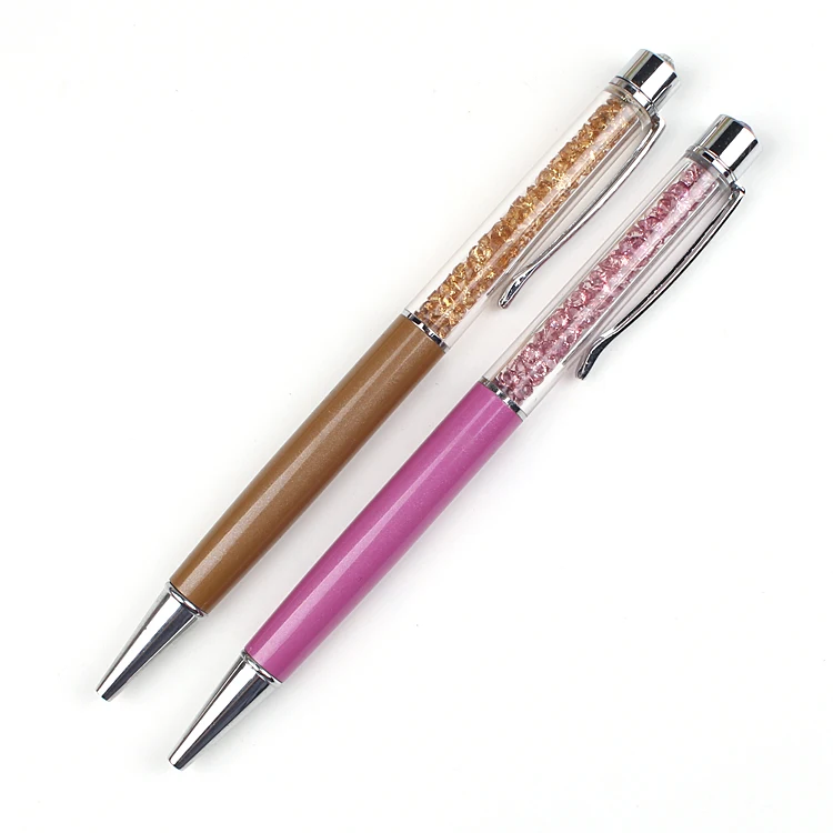 Stylus pen with highlighter, popular korea style metal ball pen,stylus pen with crystals