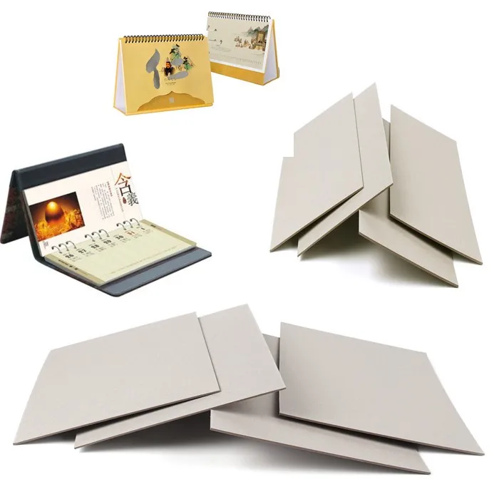 Переработанный картон 1300 г/м2, гладкий серый картон для настольного календаря