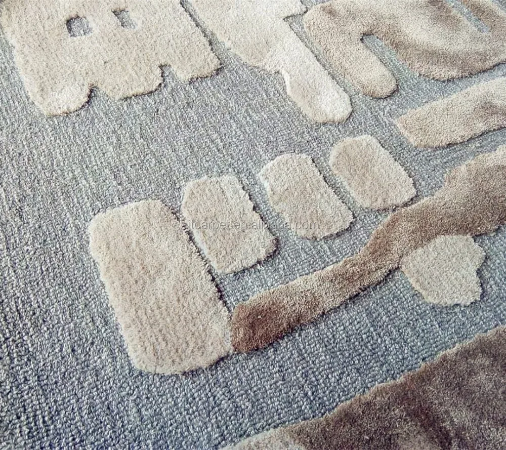 High Quality Wool Viscose silk high cut low loop pile hand tufted wall to wall carpets for hotel project