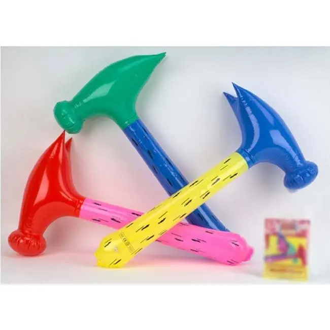 Customized design transparent inflatable pvc hammer toys