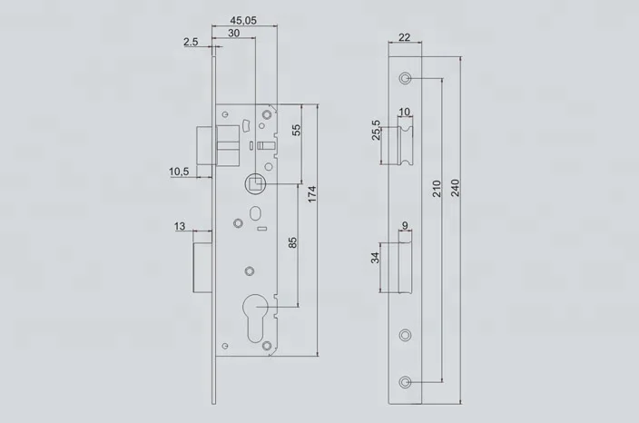 China 8530 mortise lock body manufacturer