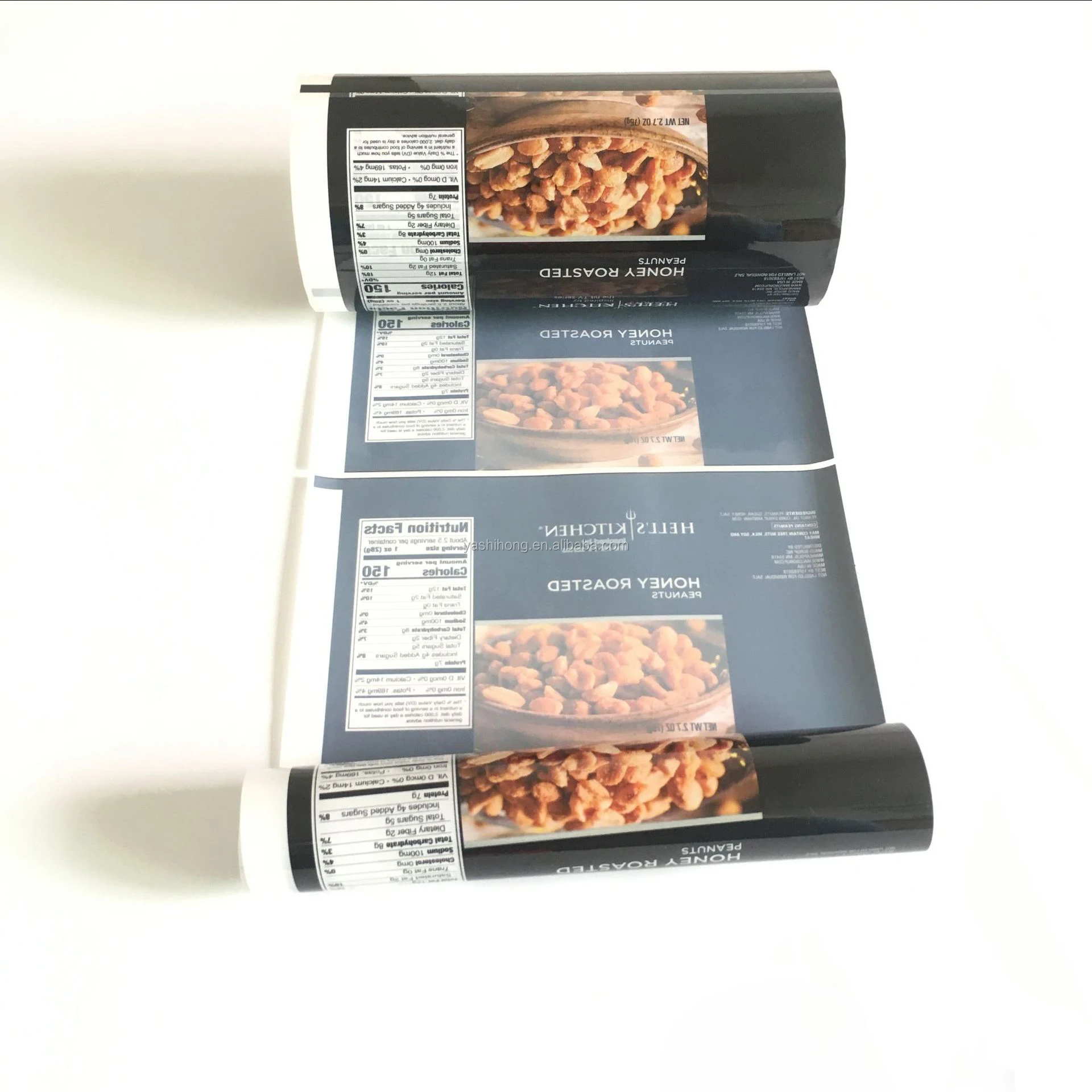 custom print Instant Coffee powder sachet plastic wrapping roll film by automatic machine