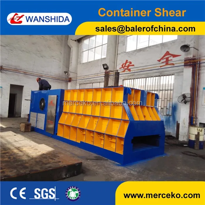 
WANSHIDA Automatic Hydraulic Scrap Container Metal Shear for Steel Recycling Plant 400Ton cutting force 
