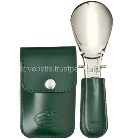 Карманный складной обувной рожок из нержавеющей стали с кожаным чехлом лучший продукт для корпорации