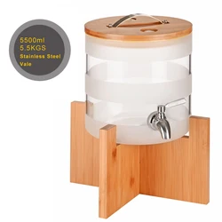 self-service beer beverage barrel Heat-resistant water glass juice jar with faucet