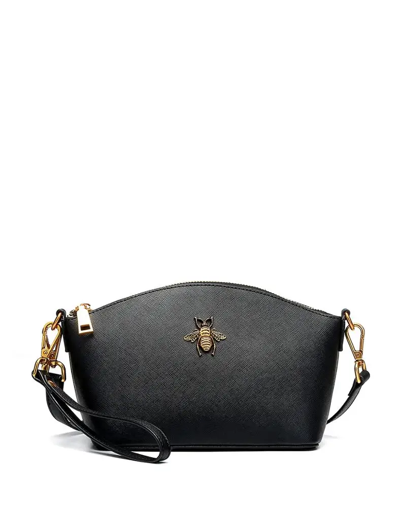 Simple style high quality leather sling bag large capacity retro single shoulder bag for women