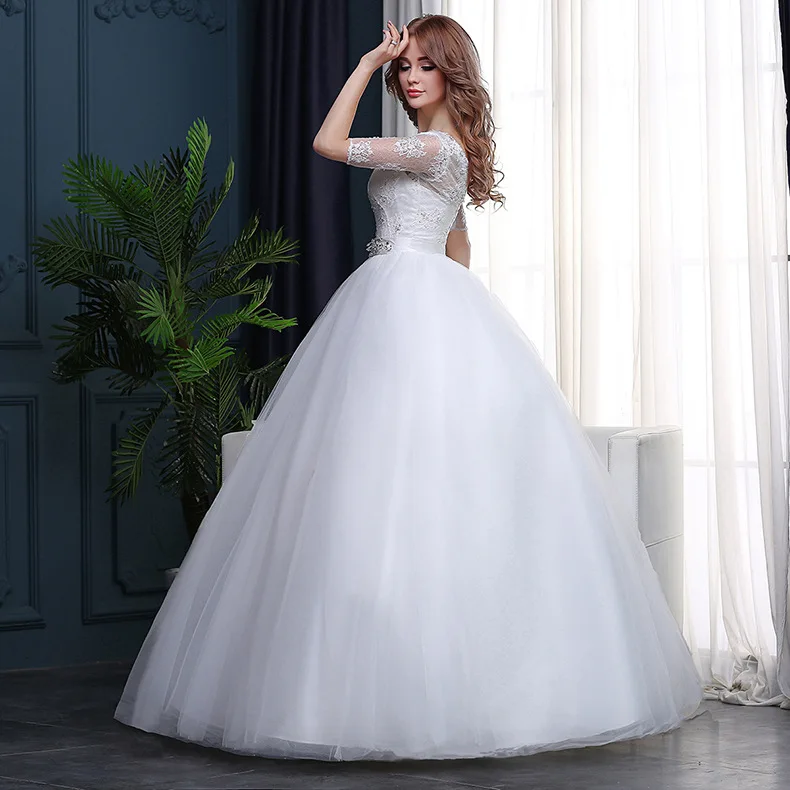 ZH1201L 2018 High quality white wedding dress off shoulder bridal gown