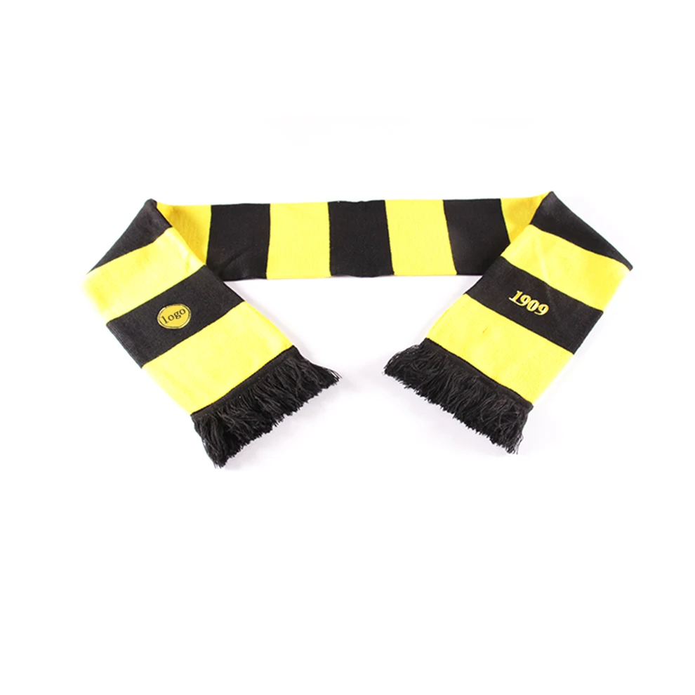 
Borussia Classic Striped Fan Football Scarf 