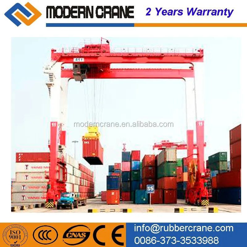 Container gantry crane price, container lifting cranes with rubber Tyre for sale