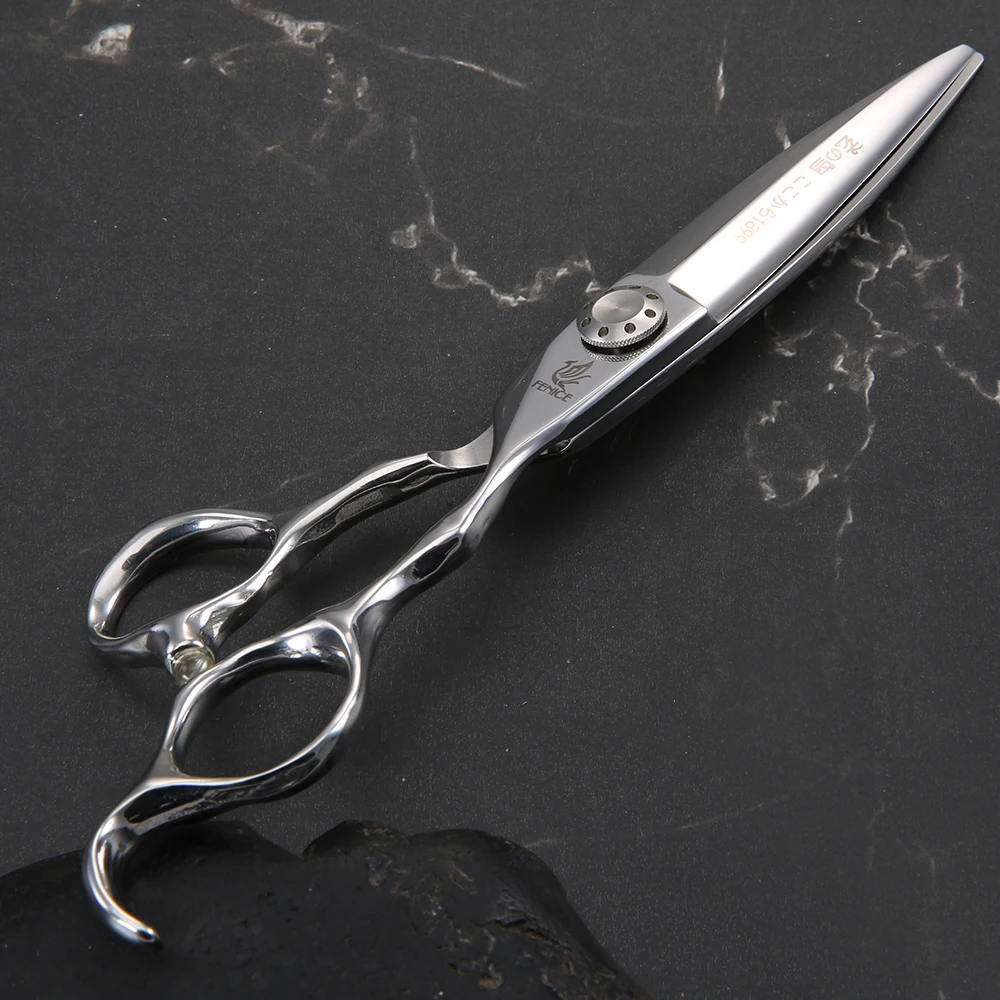 Fenice Wholesale 6 Inch Professional Wide Blade Hot Barber Hairdressing Scissors for Barbershop