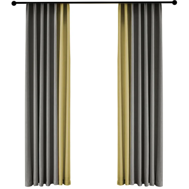 
2018 new Nordic style net red stitching linen curtains full shade fabric curtain custom,window curtain,blackout curtain 