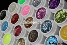 30 Glitter Paillette UV Gel with Mix Glitter Paillette for UV Nail Art Tips Extension Decoration