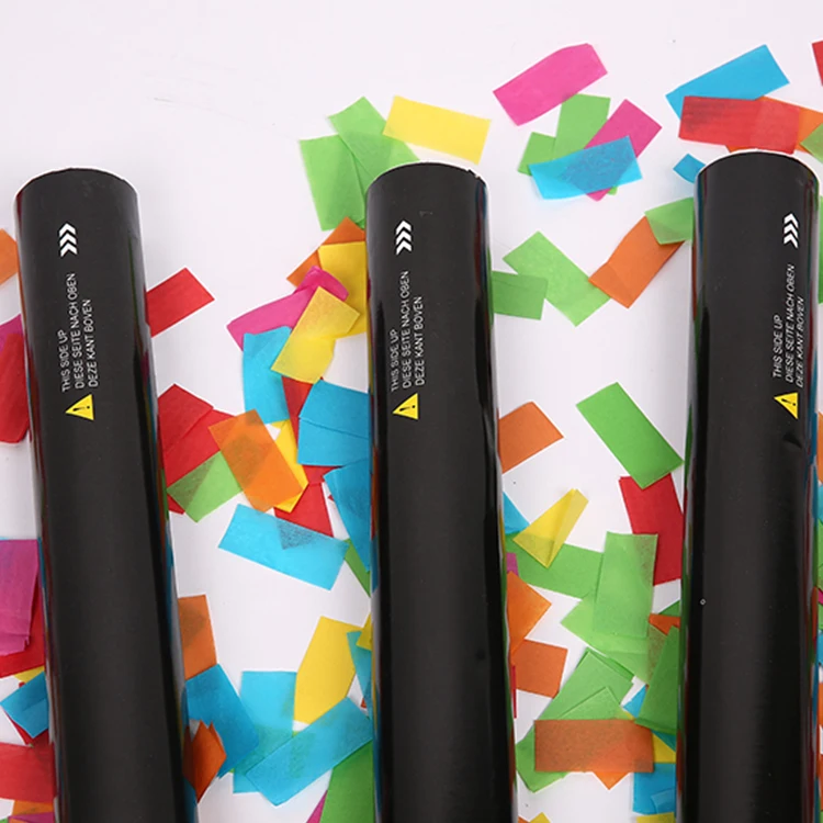 Fireproof confetti rectangular high quality reusable party popper party confetti cannon