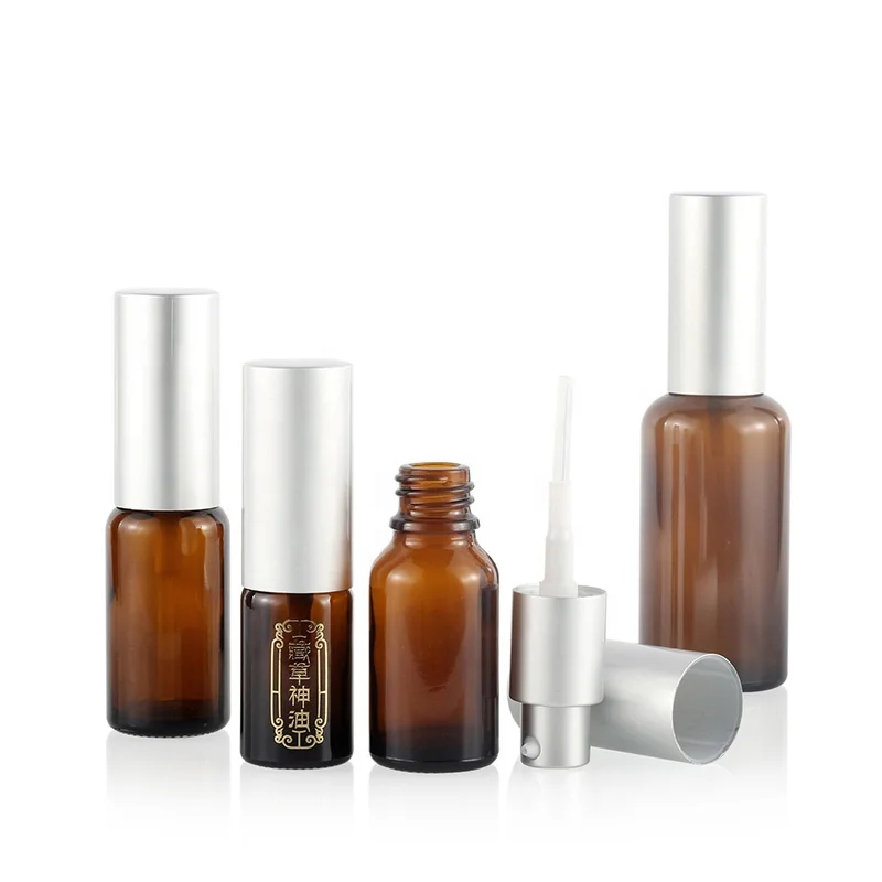 Wholesale empty brown/amber glass bottle Essential oil/Lotion Moisturizer spray bottle 50Ml 100Ml