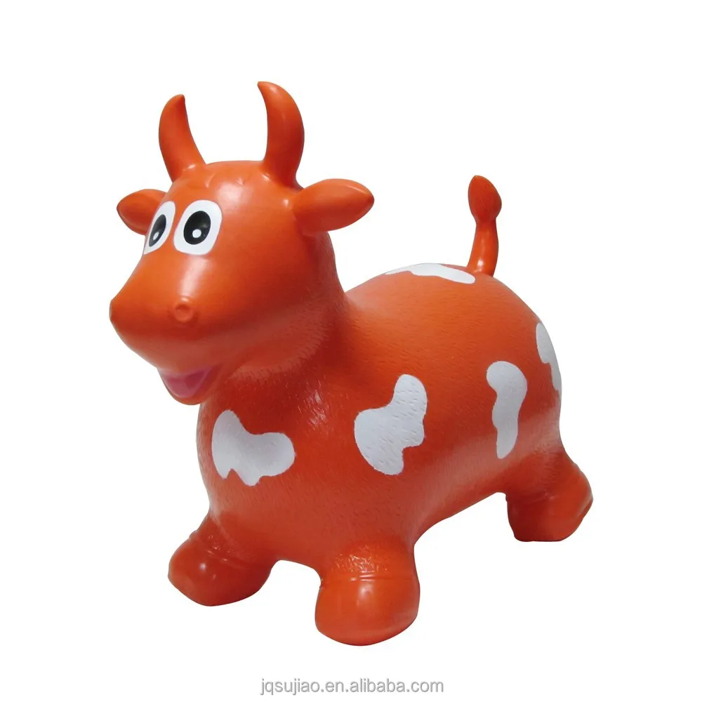 Adult soft inflatable jumping animal toy big size, Bull bouncing bull toy