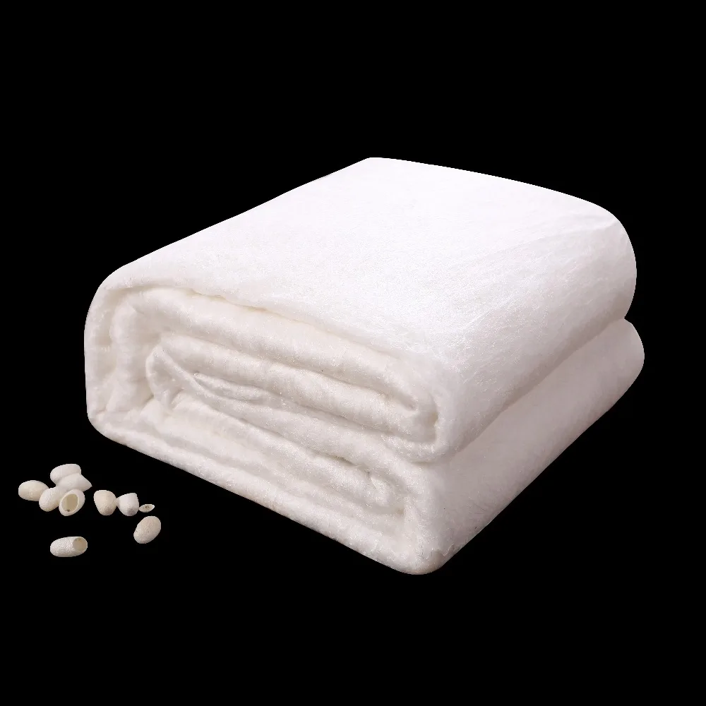 Chinese high quality comfortable hand made 100% mulberry silk quilt for beds