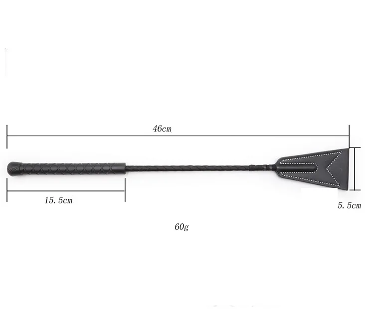 BDSM Bondage Riding Crop, Flogger With PU Leather Slapper Jump Bat, Horse Whip with Spanking Paddle for Adult Sex Game Play