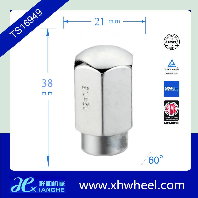 универсальный m12x1.5 хром колесные гайки автогонки выступ гайки