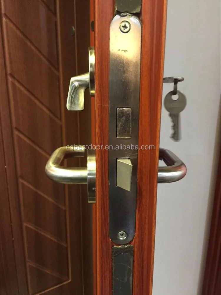 UL standard 60Mins solid wooden fire rated door with painted veneer