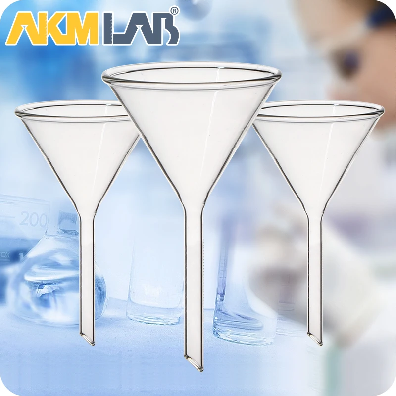 AKM LAB Pyrex Glass Long Stem Funnel